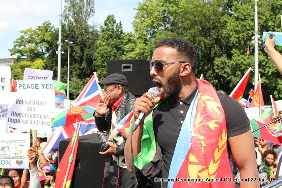 Eritrean Demonstrator in Geneva
